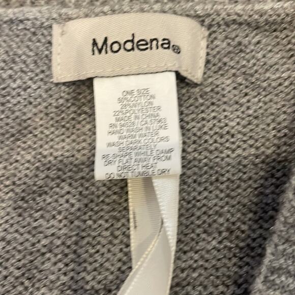 Modena Gray Poncho Shrug Sweater - One Size - Picture 3 of 5